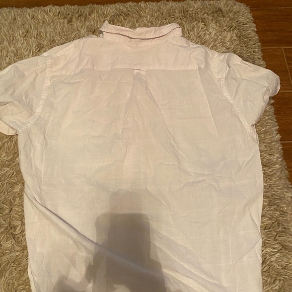 Izod Saltwater Mens XXL White Pink Hue Shirt Short Sleeve Button -down Light - Picture 6 of 6